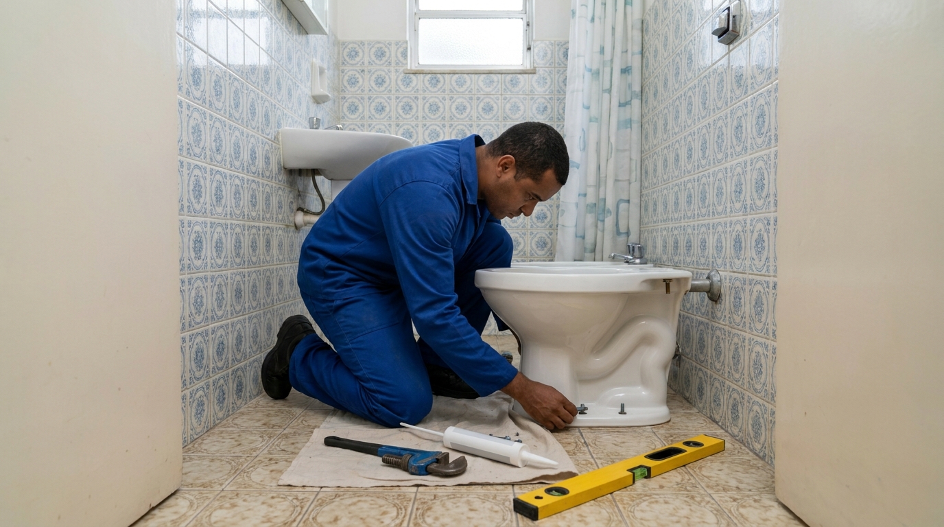 Instalação de vaso sanitário residencial em Hortolândia‑SP