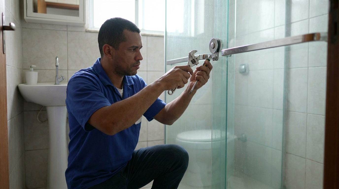 Manutenção e reparo de box de vidro perto de mim em Hortolândia‑SP